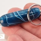 Handcrafted Acrylic Keyring Turned and polished with quality 'Chrome' fixings