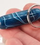 Handcrafted Acrylic Keyring Turned and polished with quality 'Chrome' fixings