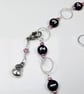 Row Counter Chain Amethyst Crystal Silver Pear Numbered 99 Row Chain Counter - Image 6