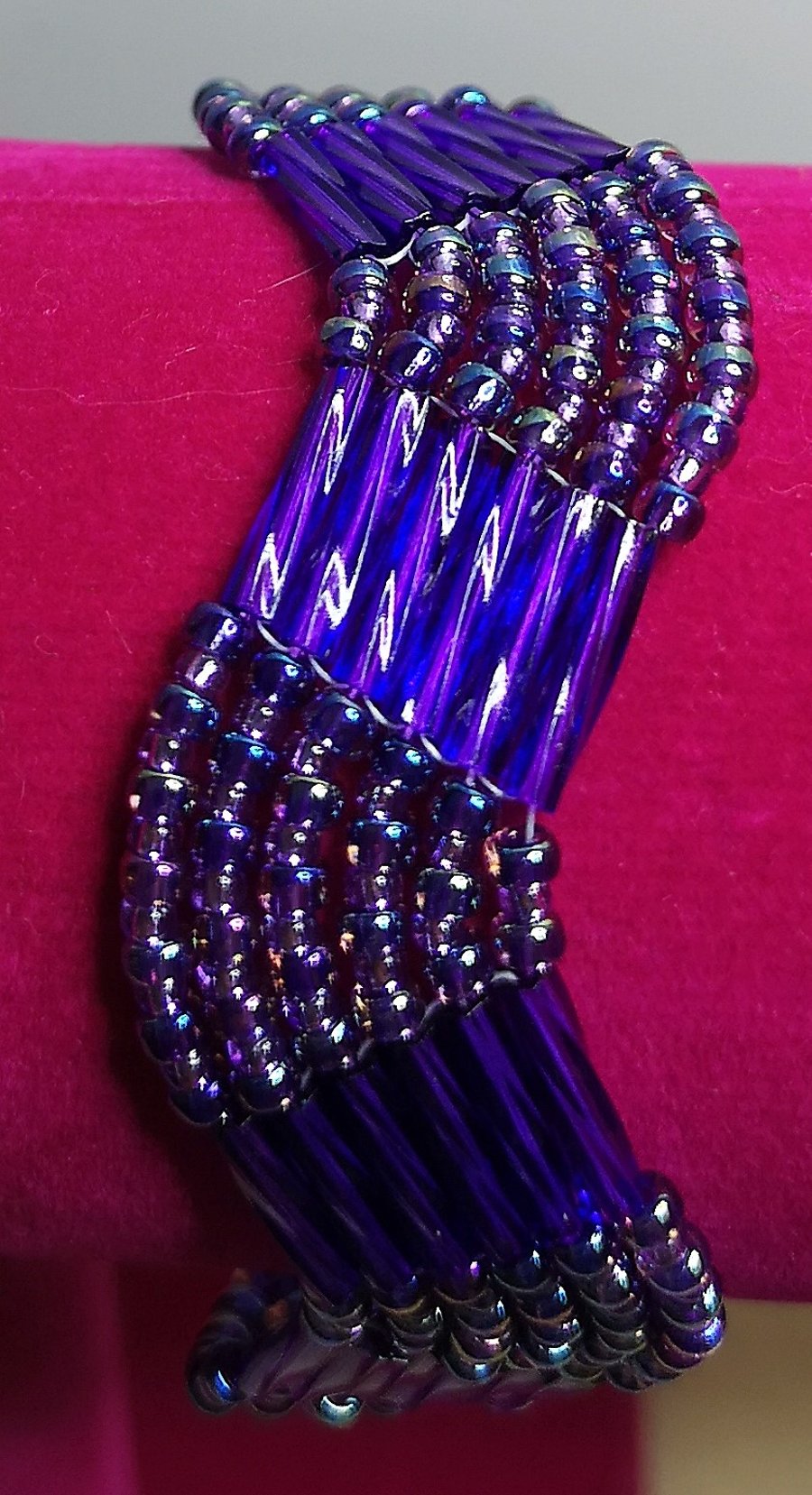  Purple Seed Beaded Bracelet