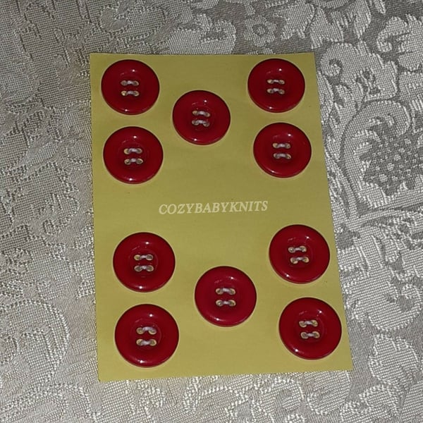 Round red buttons