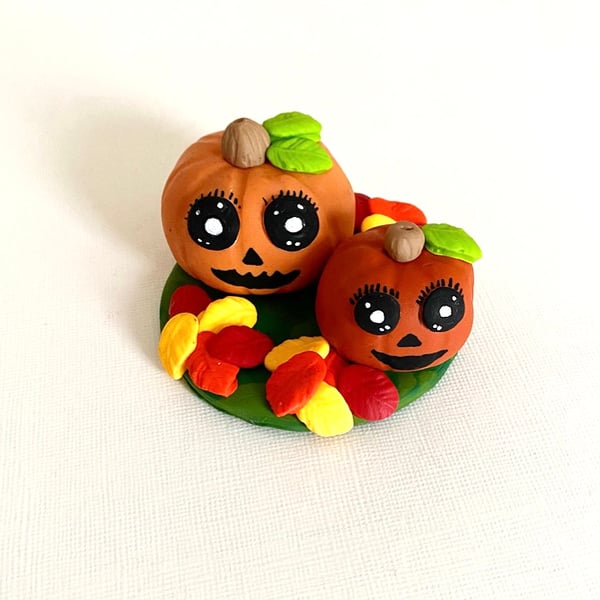 Handmade pumpkin Halloween ornament 