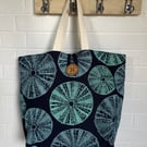 Handprinted Beach Bag- Sea Urchins