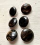 Six 2cm Dark brown buttons with shank  - Image 2