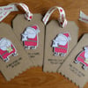 Santa Gift Tags - Kraft Card