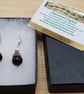 Dangle Black Jet cone earrings. Reiki jewelry - Image 5