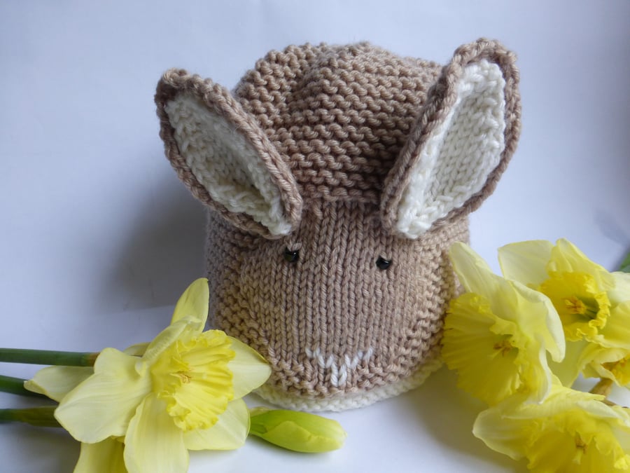 KNITTING PATTERN in pdf - Baby's Bunny Hat