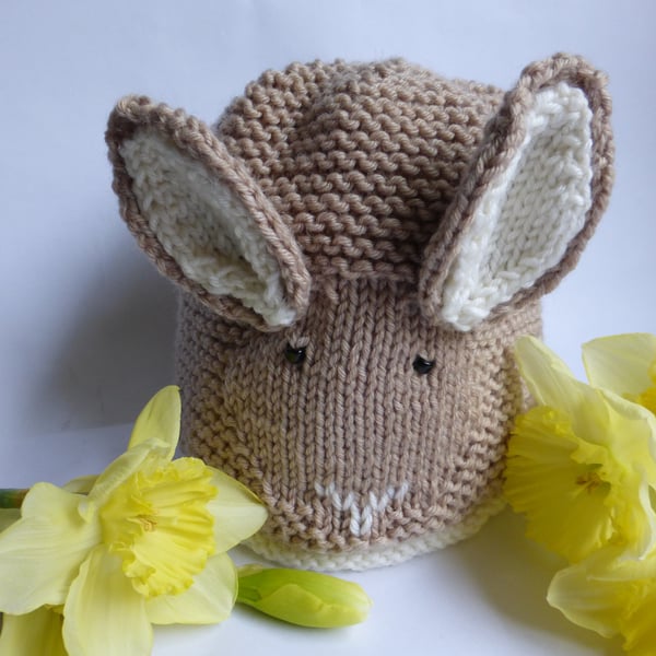 KNITTING PATTERN in pdf - Baby's Bunny Hat