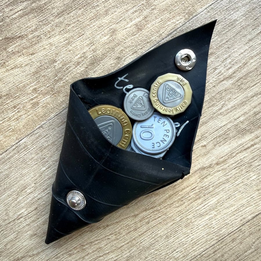 Inner Tube Coin Samosa - Small - Storage for Change and Other Small Items