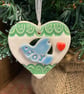 Small JOY heart decoration green - Image 2