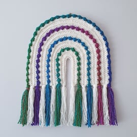 Crochet Rainbow Wall Hanging - Jewel