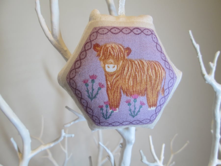 Baby highland cow Lavender Bag