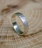 Handmade Silver Tree Bark Wedding Rings - Image 3