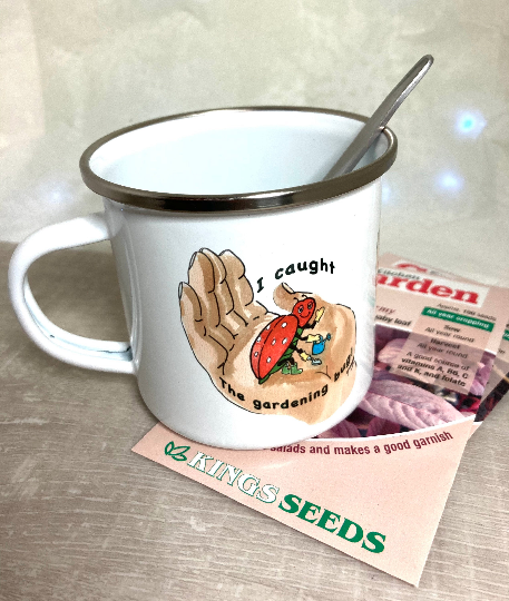 Enamel Mug  Gardening Bug