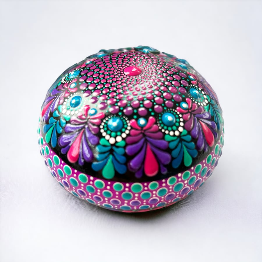 Mandala Artstone Paperweight “Enchanted Orchid”