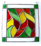 Leaves Stained Glass Suncatcher Handmade Bordered - Image 9