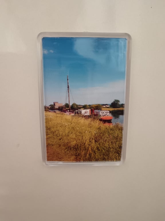 Beautiful canal scene photography fridge magnet 