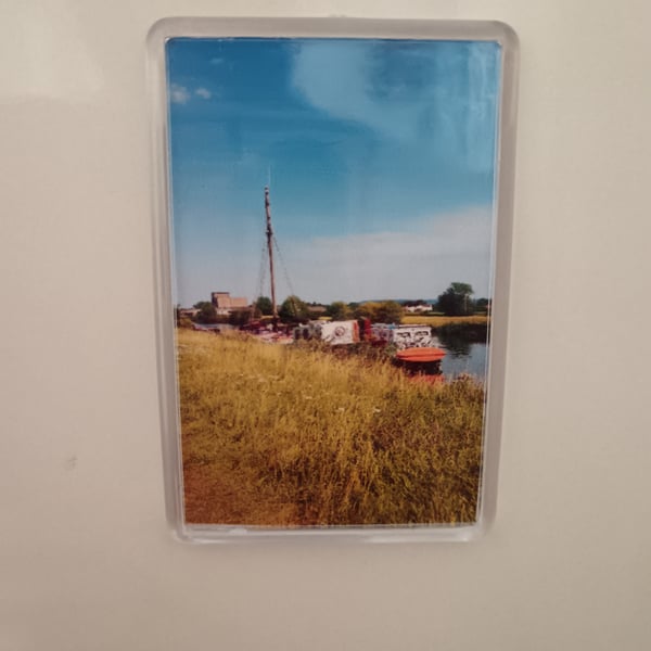 Beautiful canal scene photography fridge magnet 