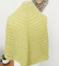 Harvest Yellow British Wool Scarf, British Wool Triangle Shawl Wrap - Image 4