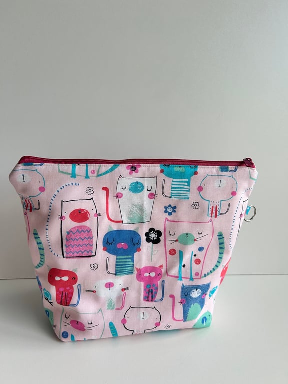 Knitting Project bag, Cats Project bag, Project bag for knitters