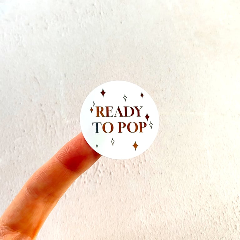Real Foil Ready To POP 37mm Stickers - Party Favour Stickers