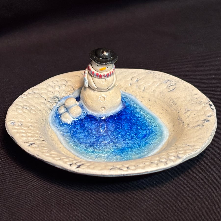 Snowman dish