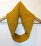 Cowl Infinity Scarf in Mustard Alpaca Wool - Image 3