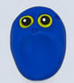 Royal Blue Emotional Support Owl Pocket Worry Stone Keepsake Gift - Image 2