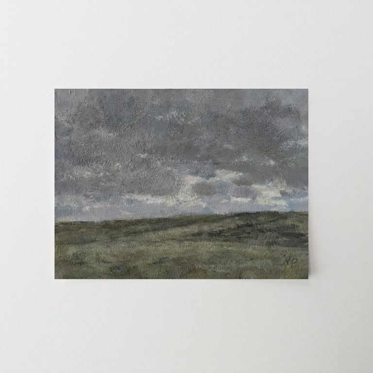 Miniature Landscape Painting - Original Gouache 3x4 Scenery Wall Art