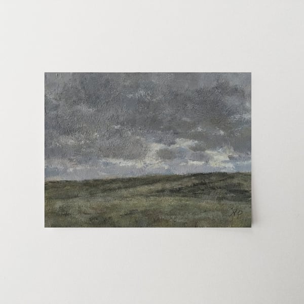 Miniature Landscape Painting - Original Gouache 3x4 Scenery Wall Art