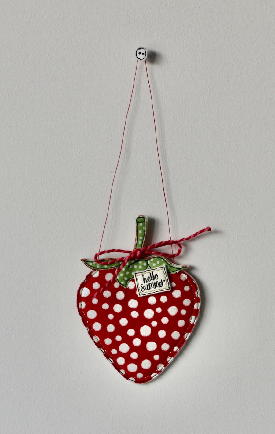 'Hello Summer' - Strawberry Hanging Decoration