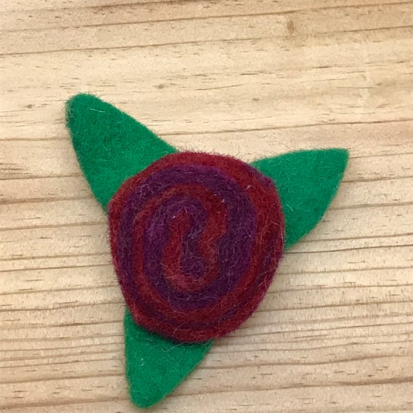 Felt Flower Brooch. (083)