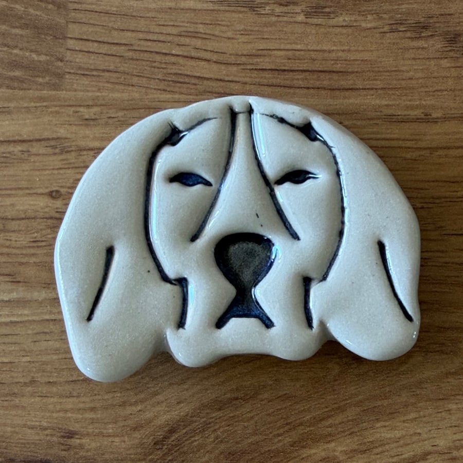 Ceramic Beagle fridge magnet