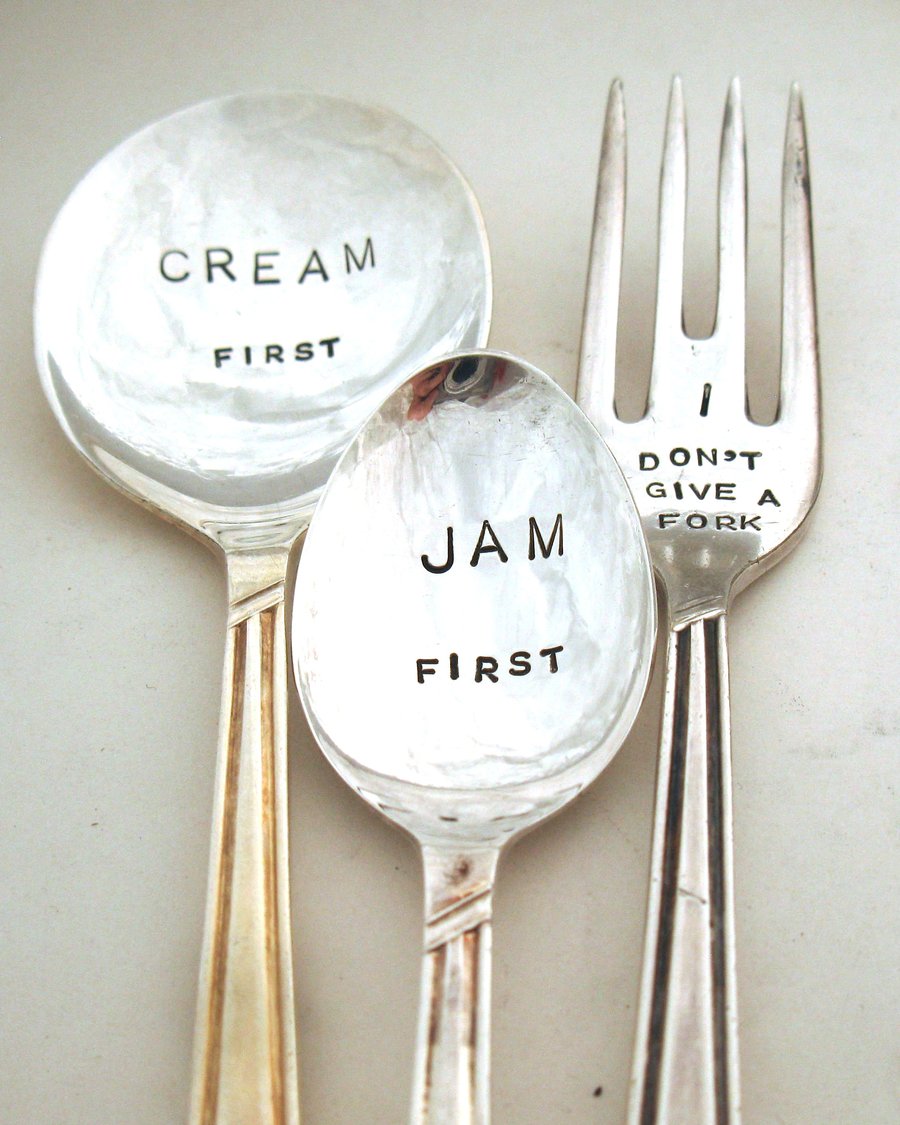 Cream Tea Debate Cutlery Set, Spoons and Fork