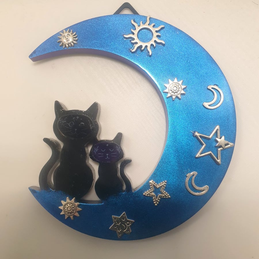 black cat  celestial moon 