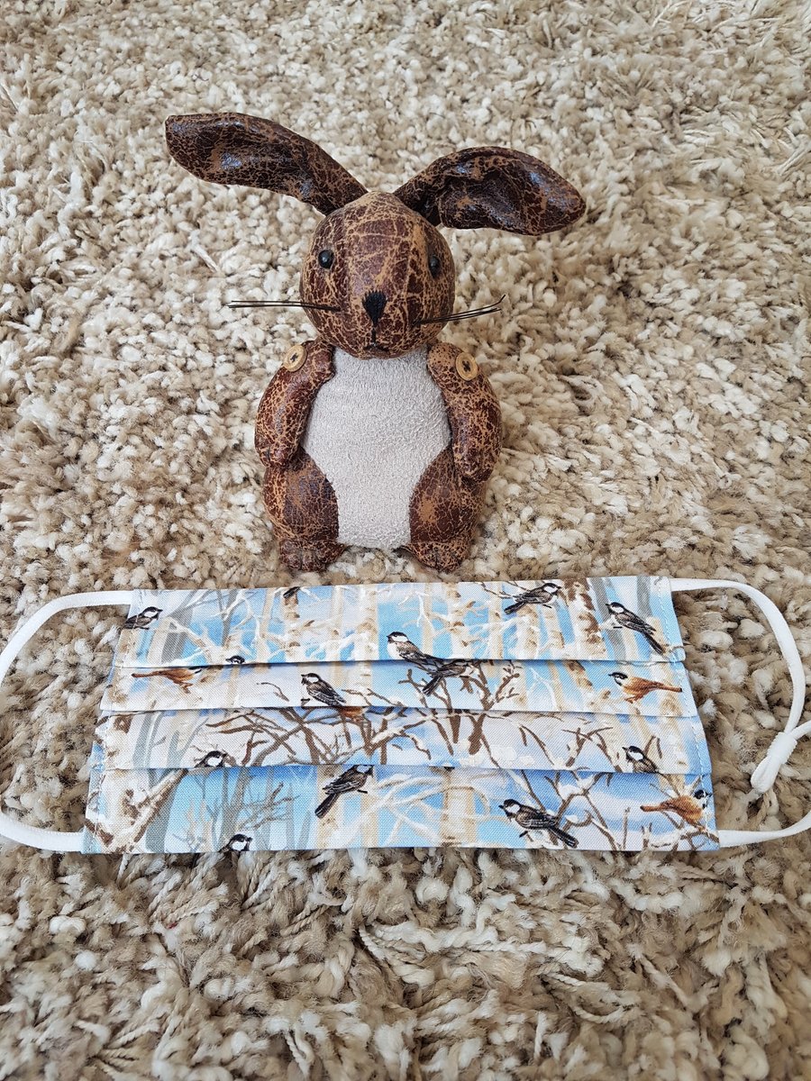 Adult face covering - Birds in Trees print 