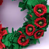 Red Poppies Door Wreath