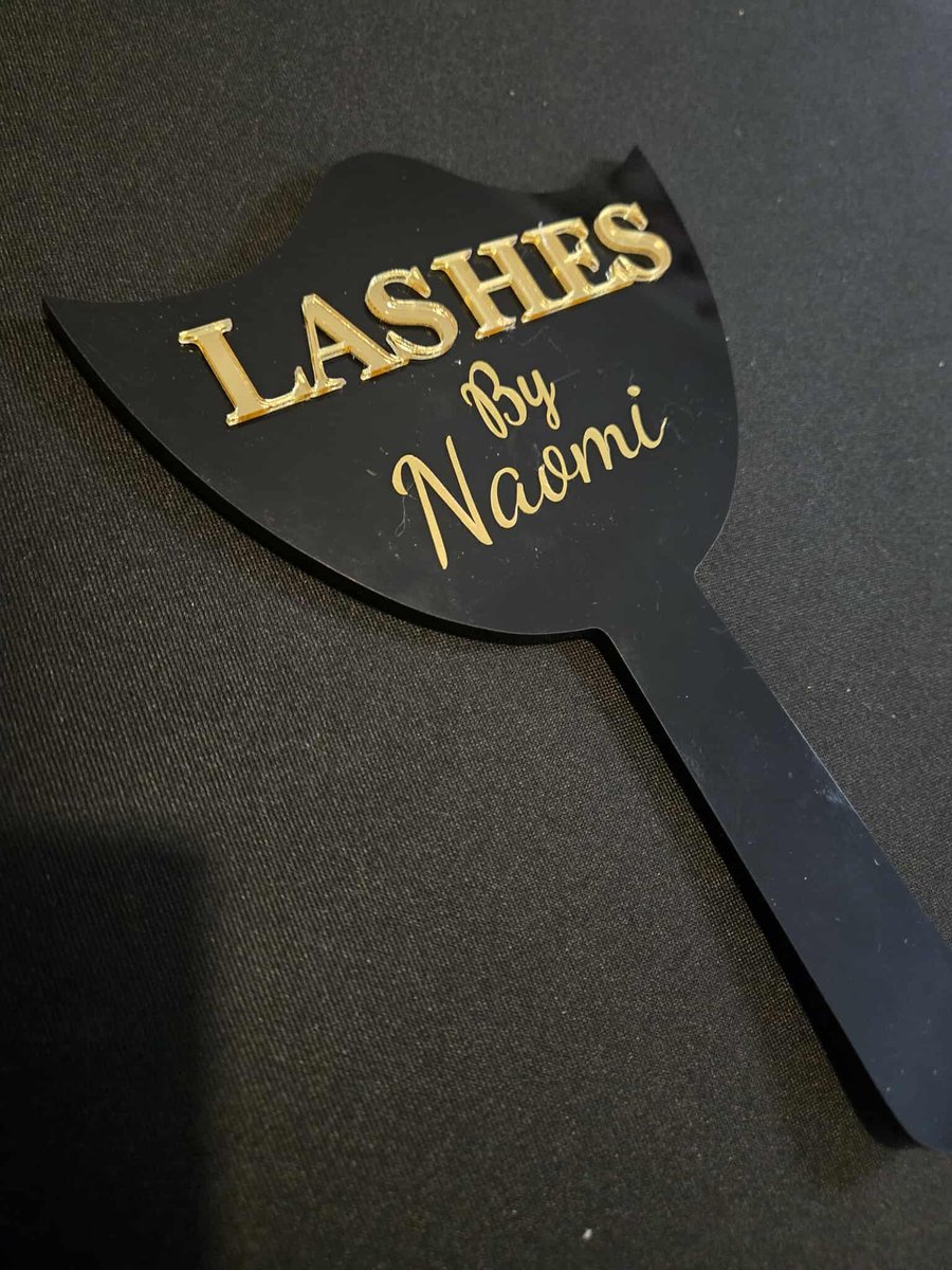 Lash tech personalised mirror 