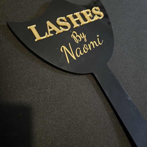 Lash tech personalised mirror 