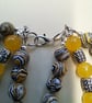 Handmade Lace Malachite and Yellow Jade bracelet  - Image 5