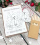 Coloured By Christmas Card & Gift Tag - Christmas Bear - Personalised  - Image 1