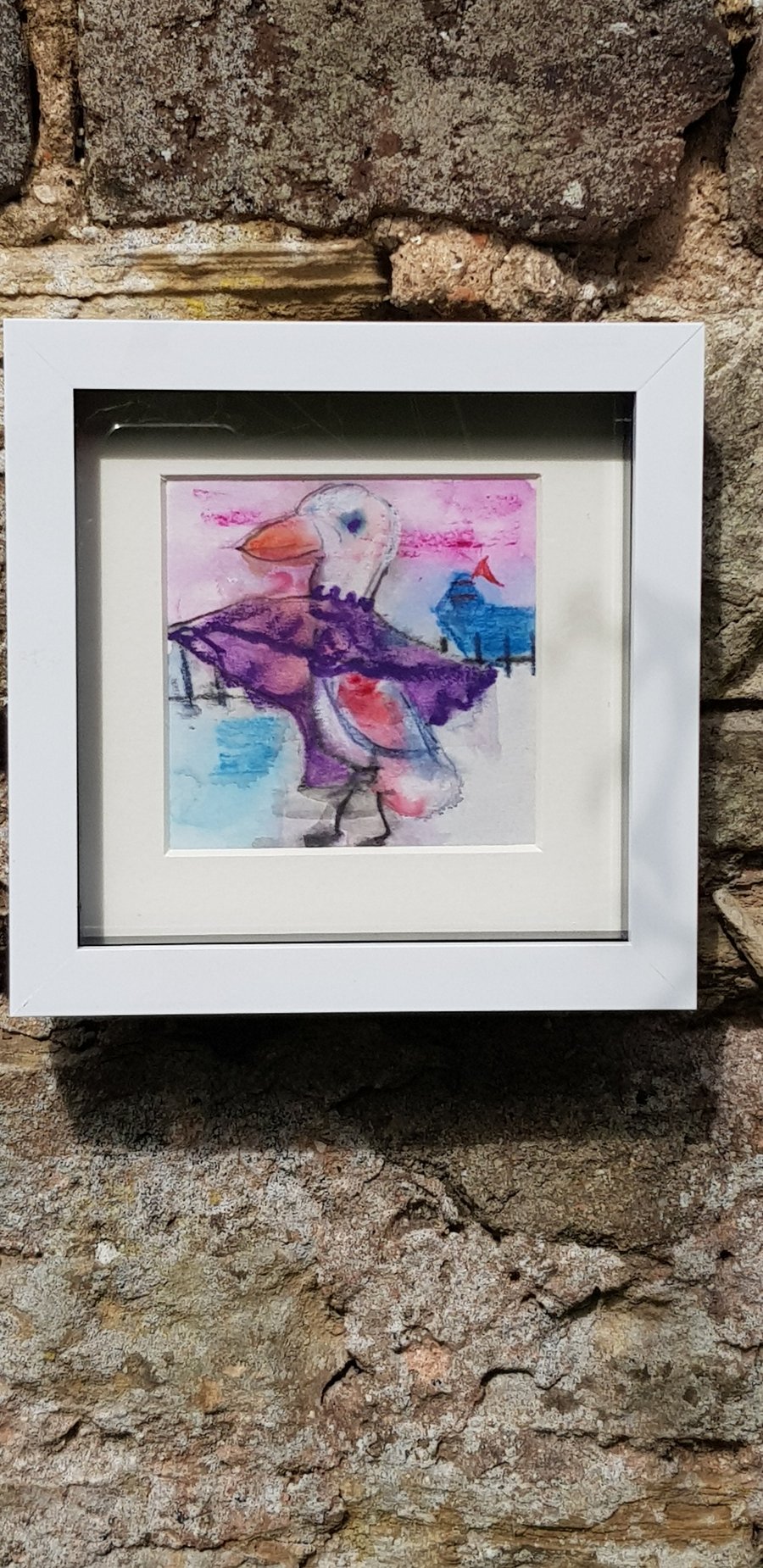 New Raincoat, Original mixed media art