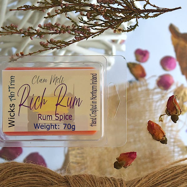 Soy Wax Melt Clam Melt - Rich Rum