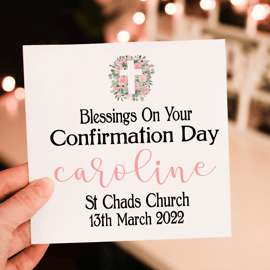 Blessings On Your Confirmation Day Card, Confirmation Card For Girl