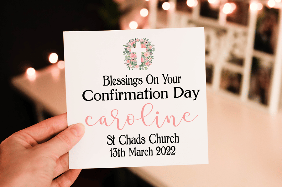 Blessings On Your Confirmation Day Card, Confirmation Card For Girl
