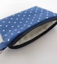 Coin purse in blue and white spot fabric - Image 4