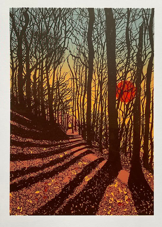 'Sunset Shadows' screen print - perfectly imperfect