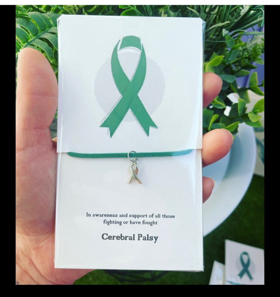 Cerebral palsy awareness wish bracelet in awareness and support charm bracelet 