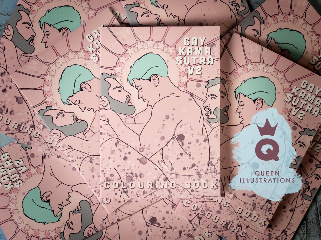 GAY KAMA SUTRA V2 adult colouring book