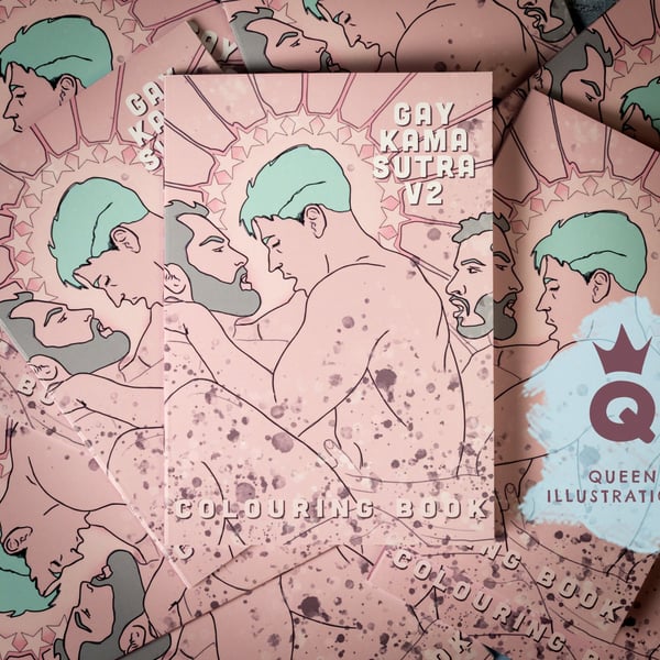GAY KAMA SUTRA V2 adult colouring book
